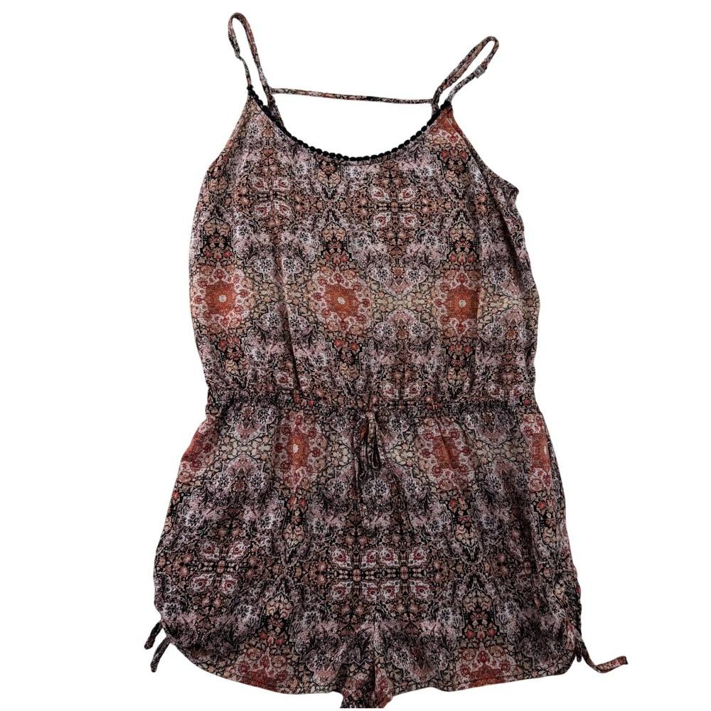 Garage Boho Romper Medallion Print Pom Pom‎ Festival Hippie Gypsy Womens small